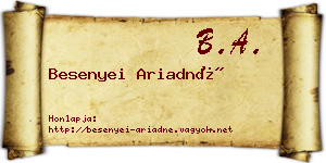 Besenyei Ariadné névjegykártya